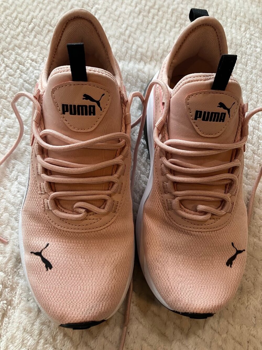PUMA Amplifier Womens 8.5 Rose Quartz Pink White Black SoftFoam Sneakers